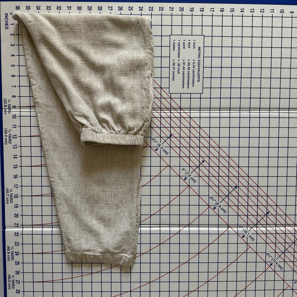 CP Shades Womens Rayon Flax Pull On Medium Pants Tapered Leg Beige Spring Summer - Picture 8 of 10